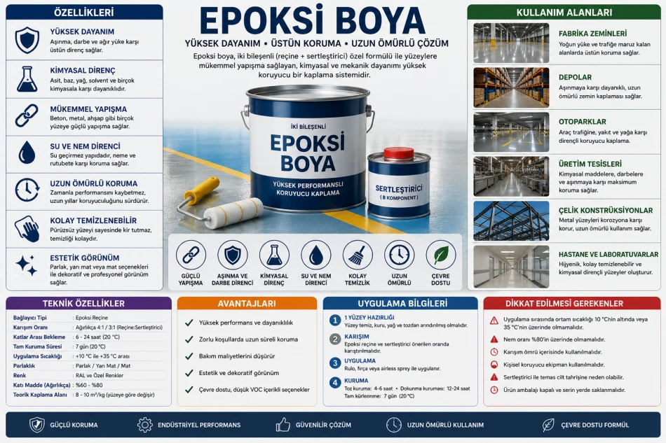 Epoksi Boya Özellikleri ve Kullanım Alanları